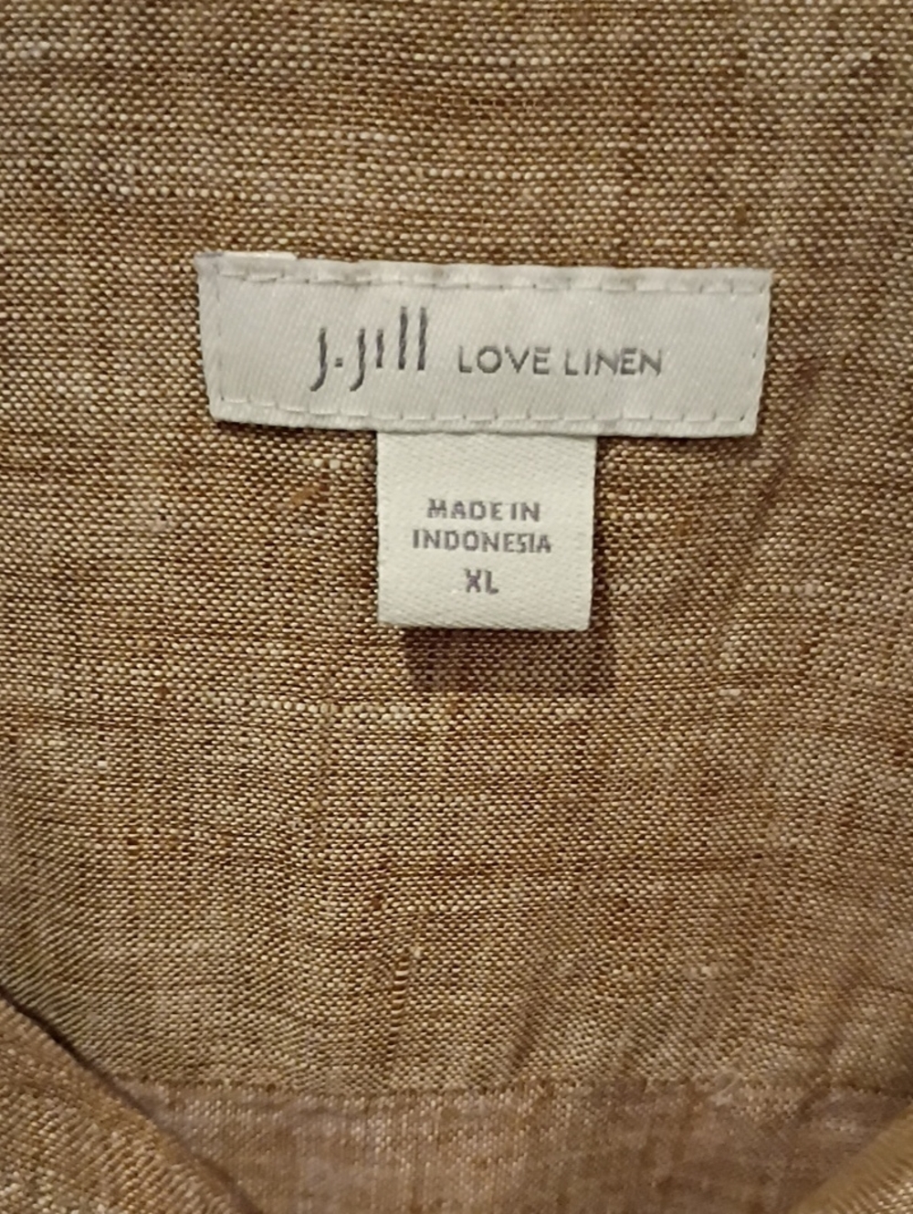 FINAL PRICE J. Jill Love Linen Top in Warm Tan